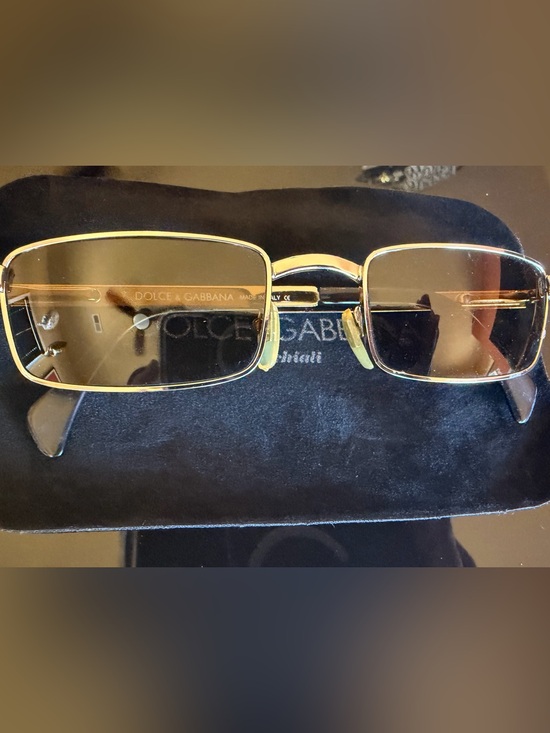 Dolce & Gabbana Accessories - Dolce & Gabbana - Y2K Rectangular  Sunglasses with Brown Lenses